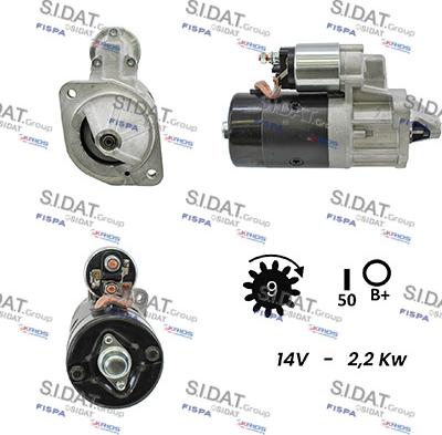 Sidat S12BH0570A2 - Стартер autospares.lv