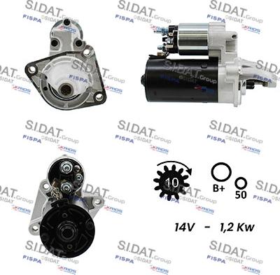 Sidat S12BH0697A2 - Стартер autospares.lv