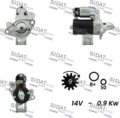 Sidat S12BH0644A2 - Стартер autospares.lv