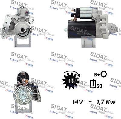 Sidat S12BH0646A2 - Стартер autospares.lv