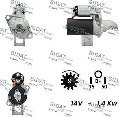 Sidat S12BH0641A2 - Стартер autospares.lv