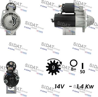 Sidat S12BH0653A2 - Стартер autospares.lv