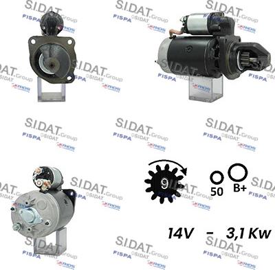 Sidat S12BH0669A2 - Стартер autospares.lv