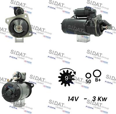 Sidat S12BH0660A2 - Стартер autospares.lv