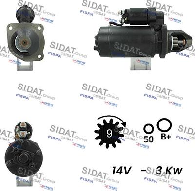 Sidat S12BH0661A2 - Стартер autospares.lv