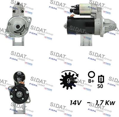 Sidat S12BH0609 - Стартер autospares.lv