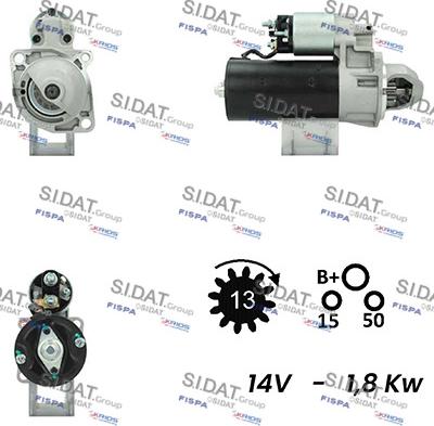 Sidat S12BH0604A2 - Стартер autospares.lv