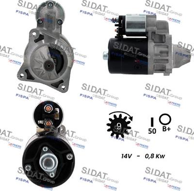 Sidat S12BH0612A2 - Стартер autospares.lv