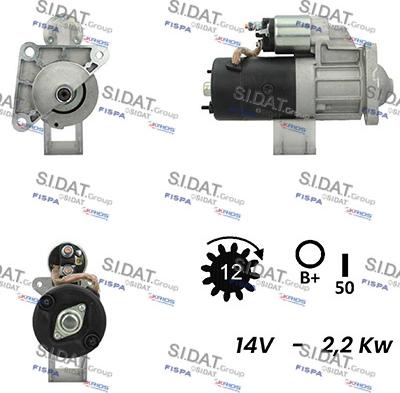 Sidat S12BH0685A2 - Стартер autospares.lv