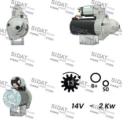 Sidat S12BH0680A2 - Стартер autospares.lv