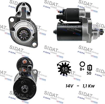 Sidat S12BH0630A2 - Стартер autospares.lv