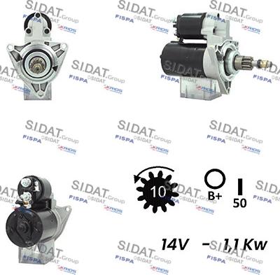 Sidat S12BH0625A2 - Стартер autospares.lv