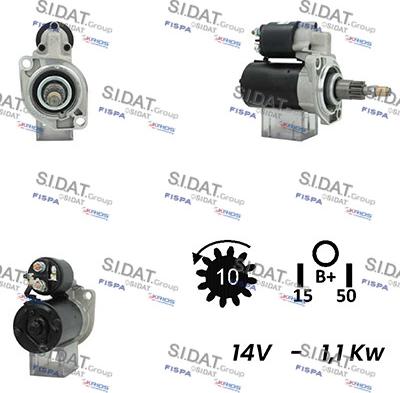 Sidat S12BH0621A2 - Стартер autospares.lv