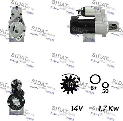 Sidat S12BH0679A2 - Стартер autospares.lv