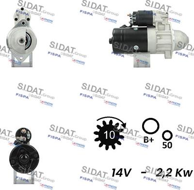 Sidat S12BH0675A2 - Стартер autospares.lv