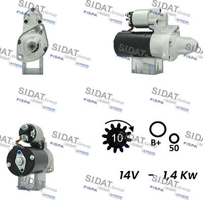 Sidat S12BH0676A2 - Стартер autospares.lv