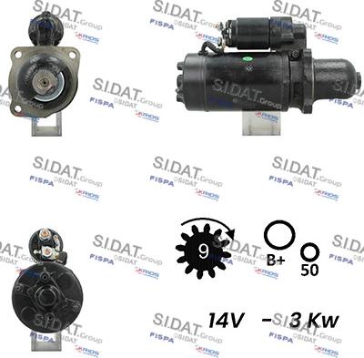 Sidat S12BH0673A2 - Стартер autospares.lv