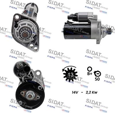 Sidat S12BH0095 - Стартер autospares.lv