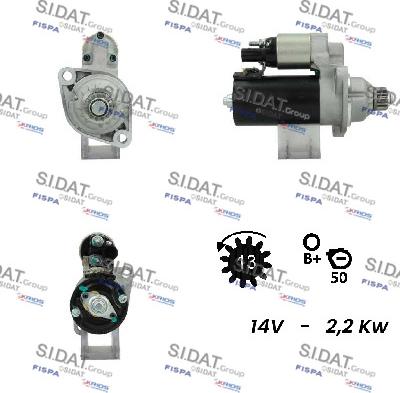 Sidat S12BH0096A2 - Стартер autospares.lv