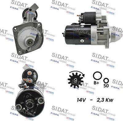 Sidat S12BH0097A2 - Стартер autospares.lv