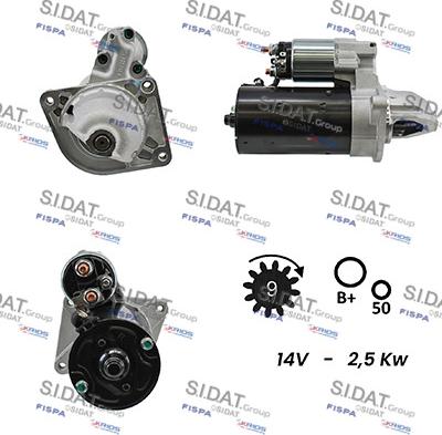 Sidat S12BH0008A2 - Стартер autospares.lv