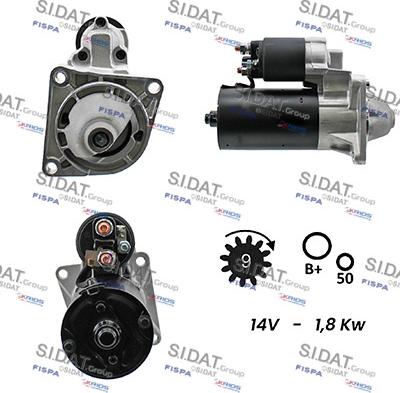 Sidat S12BH0007A2 - Стартер autospares.lv