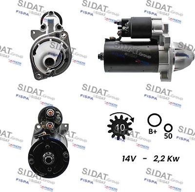 Sidat S12BH0010A2 - Стартер autospares.lv