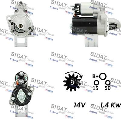 Sidat S12BH0089A2 - Стартер autospares.lv