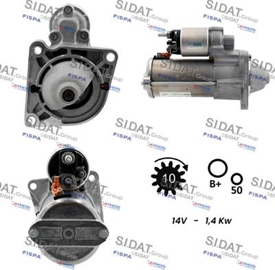 Sidat S12BH0039 - Стартер autospares.lv