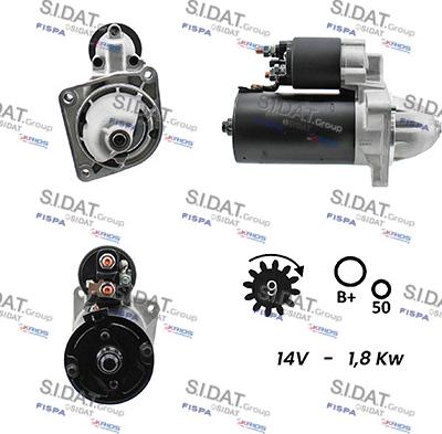 Sidat S12BH0029A2 - Стартер autospares.lv