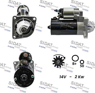 Sidat S12BH0074A2 - Стартер autospares.lv