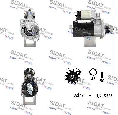 Sidat S12BH0078A2 - Стартер autospares.lv