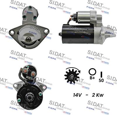 Sidat S12BH0196A2 - Стартер autospares.lv