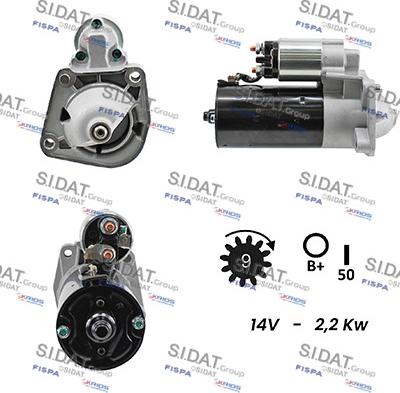 Sidat S12BH0198 - Стартер autospares.lv