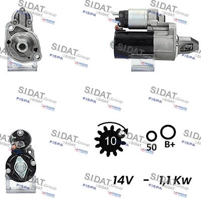 Sidat S12BH0149A2 - Стартер autospares.lv