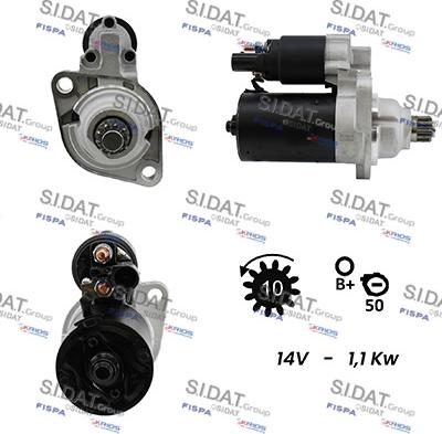 Sidat S12BH0144A2 - Стартер autospares.lv