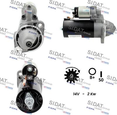 Sidat S12BH0156 - Стартер autospares.lv