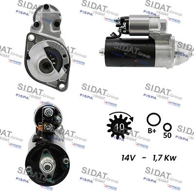 Sidat S12BH0100A2 - Стартер autospares.lv