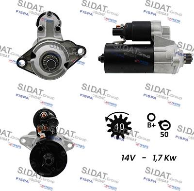 Sidat S12BH0116 - Стартер autospares.lv