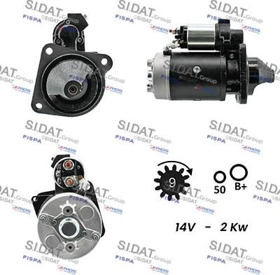 Sidat S12BH0181A2 - Стартер autospares.lv