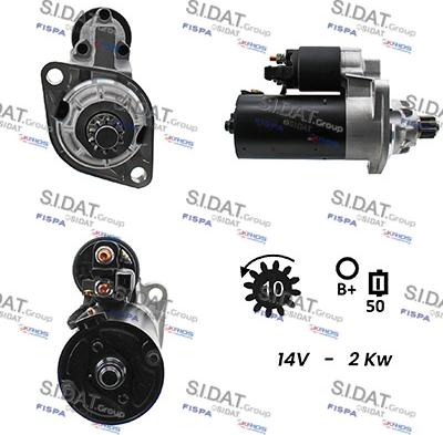 Sidat S12BH0127 - Стартер autospares.lv