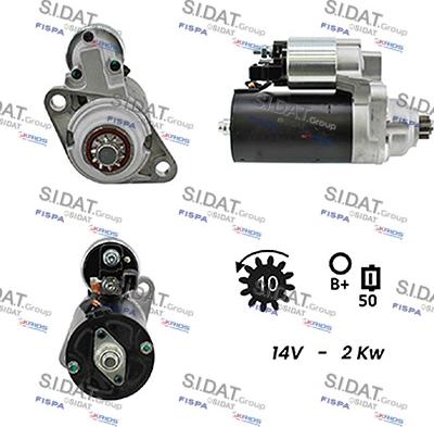 Sidat S12BH0175A2 - Стартер autospares.lv