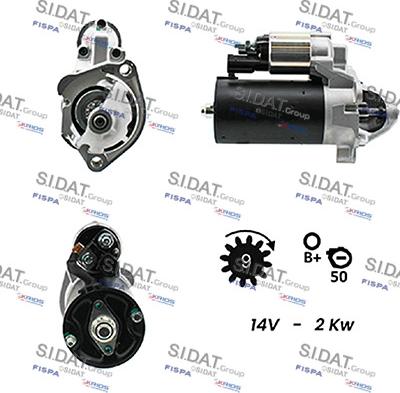 Sidat S12BH0170A2 - Стартер autospares.lv