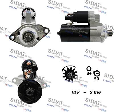 Sidat S12BH0177 - Стартер autospares.lv