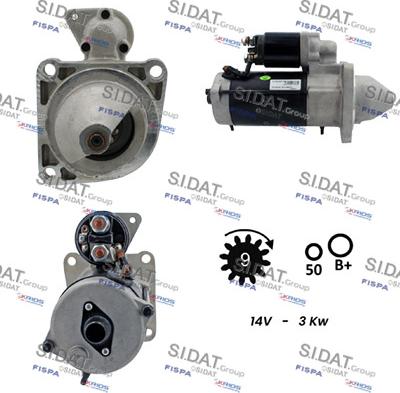 Sidat S12BH0857A2 - Стартер autospares.lv