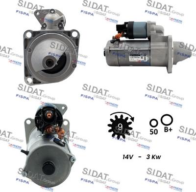 Sidat S12BH0857 - Стартер autospares.lv