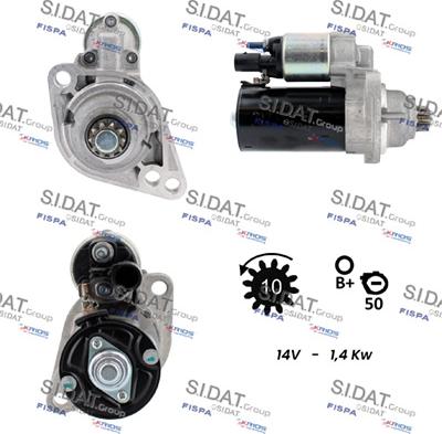 Sidat S12BH0862 - Стартер autospares.lv