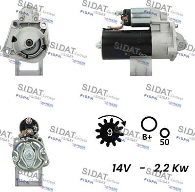 Sidat S12BH0392A2 - Стартер autospares.lv