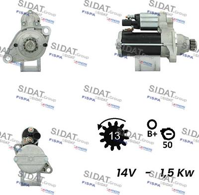 Sidat S12BH0351A2 - Стартер autospares.lv