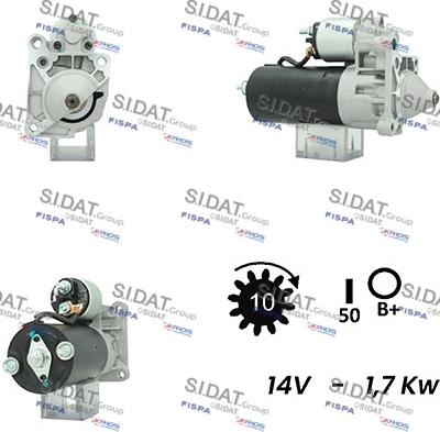 Sidat S12BH0364A2 - Стартер autospares.lv